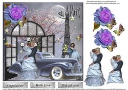 Wedding in Paris Topper & Decoupage