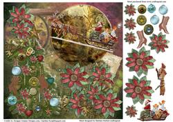 Steampunk Christmas Time Topper & Decoupage