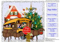 School Happy Holidays Christmas Quick Card Topper