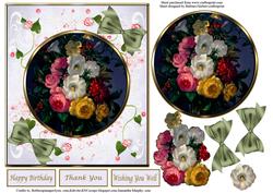 Circle of Flowers Card Topper & Decoupage
