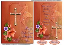 Grace and Peace Sympathy Topper & Insert & Verse