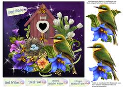 Paradise for the Birds Topper & Decoupage