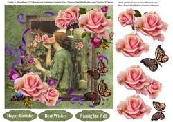 Natures Perfume the Rose Topper & Decoupage