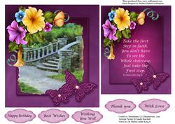 Steps to Faith Card Topper Insert & Verse