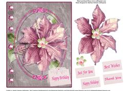 A Pink Flower Card Topper & Decoupage
