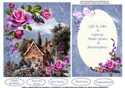 Rose Cottage Quick & Easy Card Topper Insert & Verse