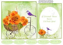 Rose Cart Quick & Easy Topper & Insert & Verse