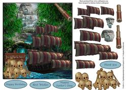 Turn Back Ship Topper & Decoupage