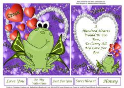 Froggie Valentine Topper & Insert & Verse
