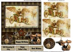 Steampunk Machine Topper & Pyramid & Decoupage
