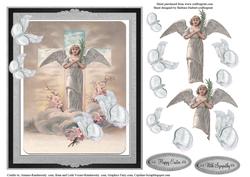 Easter Angel & Butterflies Topper & Decoupage