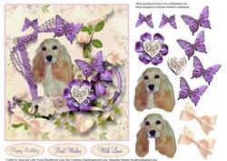 Cocker Spaniel Picture with Decoupage