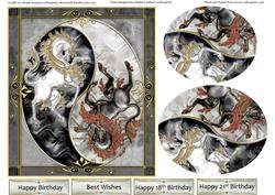 Black and White Unicorns with Pyramid Layers