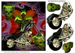 Wild One Chopper Motorcycle & Decoupage