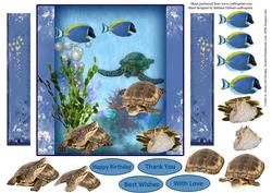 Seaworld with Side Panels and Decoupage