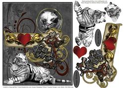 Steam Punk Tigers with Decoupage