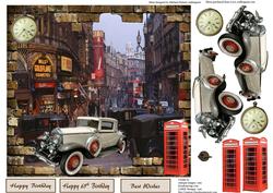London 1949 Topper with Decoupage