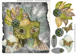 Masquerade Jewel Butterfly Topper and Decoupage