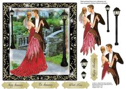 Dancing the Night Away Topper with Decoupage