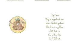 Teddy Bear and Friends Insert and Verse