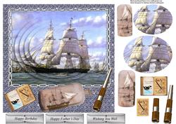 Home from Alaska with Decoupage and Pyramid Layers