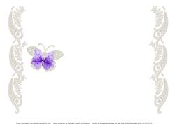 Purple Butterfly with Lace Insert Blank