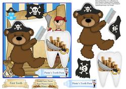 Pirate Teddy Bear Tooth Fairy and Decoupage