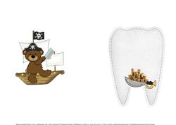 Pirate Teddy Bear Tooth Fairy Insert