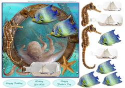 Sea Life Topper with Pyramid and Decoupage