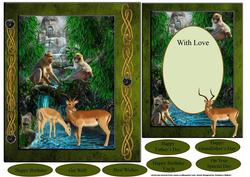 Jungle Waterfall Topper Insert and Tags