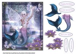 Waterfall Scene Topper with Decoupage
