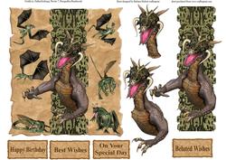 Dragon Gathering Topper with Decoupage
