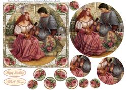 Vintage Lovers with Round Pyramid Layers