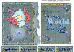 Birdie Bright Topper Insert and Verse