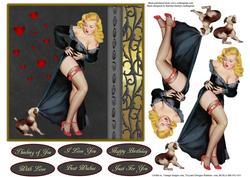 Naughty Puppy Topper with Decoupage