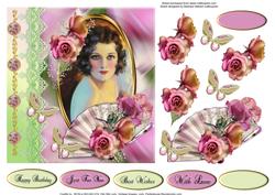 Sweet Rosie Topper with Decoupage