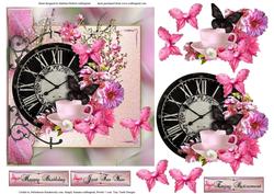 Time for You Topper with Decoupage