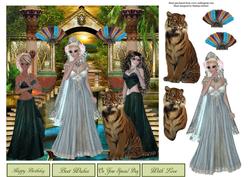Egypt Princess Topper with Decoupage