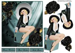 Noirpassion Pin Up Topper with Decoupage