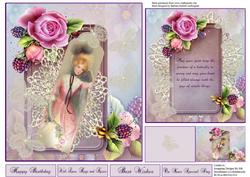 Garden Rose Quick Topper Insert and Verse