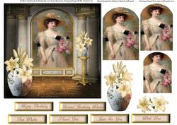 Hall Portrait with Pyramid and Decoupage Layers