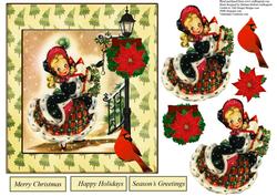 Christmas Bell Topper with Decoupage