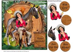 Western Woods Pinup Topper with Layers