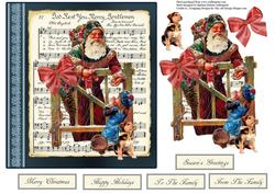 A Wonderful Santa Surprise Topper with Decoupage