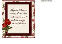Flowers for Christmas Insert and Verse
