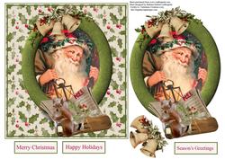 Olde Time St. Nick Topper with Decoupage