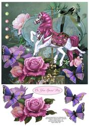 Carnival Rose Topper with Decoupage