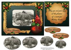 Old Wagon Christmas Topper Insert with Pyramid Layers