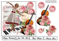 Dance to the Music Topper with Decoupage