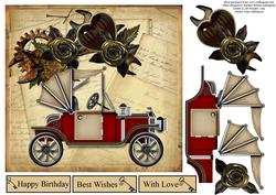 Rose Jalopy Topper with Decoupage